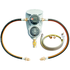 Clesse Compact 800 OPSO Automatic Changeover 4 Cylinder Kit Rubber Pigtails 37MBAR 5kg/H with 35kW 1.2m Testpoint Outlet Hose