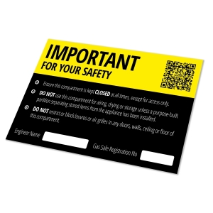 Atom Compartment Important Safety Label - Pack of 10 LBG6
