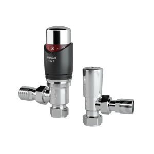 Drayton TRV4 Anthracite Angled 15mm & Lockshield 07 05 210