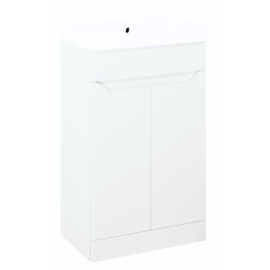 iflo Jalon 2 Door Floor Standing Base Unit 500mm (W) X 330mm (D) X 800mm (H) White Matt