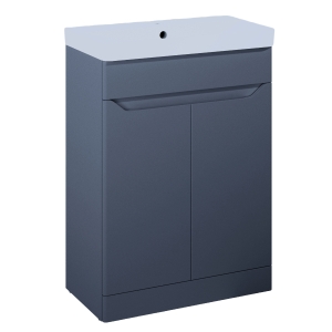 iflo Jalon 2 Door Floor Standing Base Unit 600mm (W) X 330mm (D) X 800mm (H) Navy Blue Matt